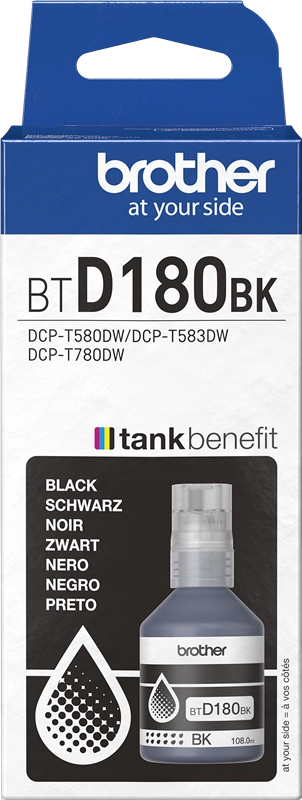 Brother BTD180BK Schwarz Nachfülltinte - 7.500 Seiten